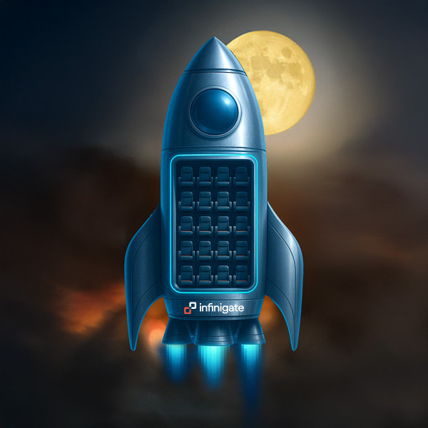 Rakete mit Sitzen