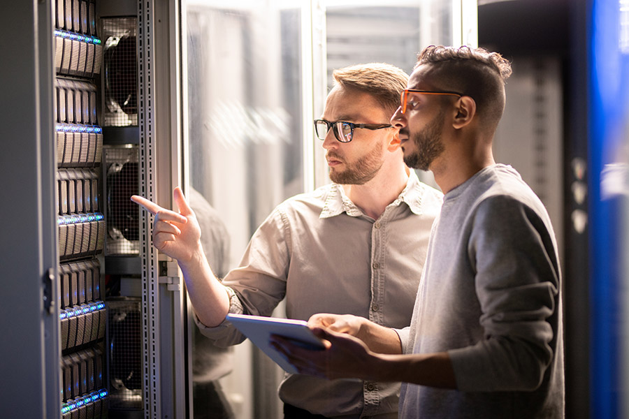 working in server room