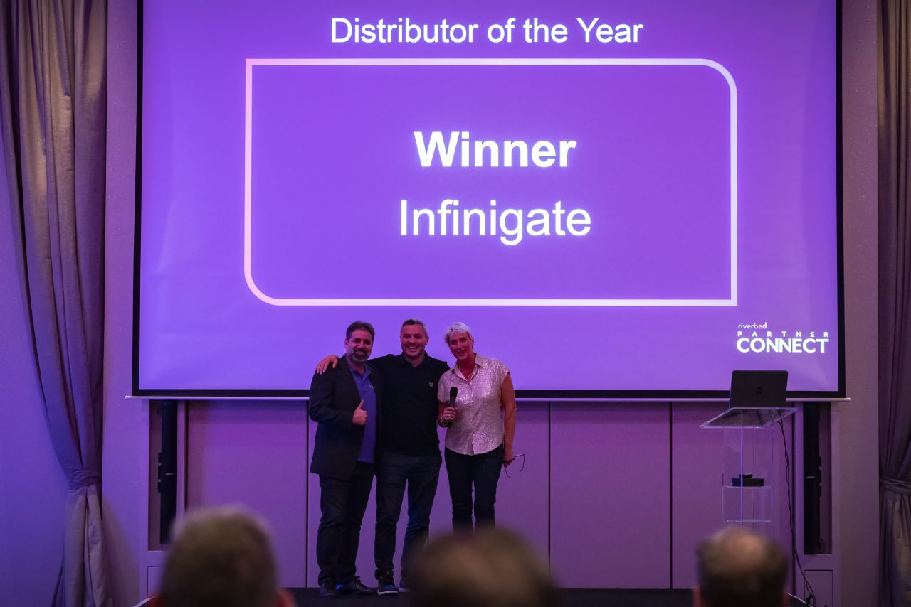 Receiving Riverbed award