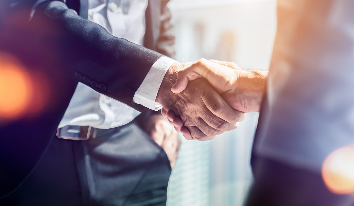 business shaking hands