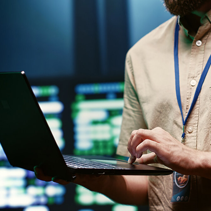 technician working in data centre