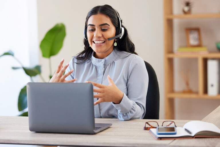 sales person on phone