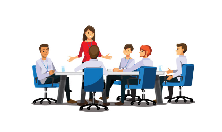 cartoon meeting