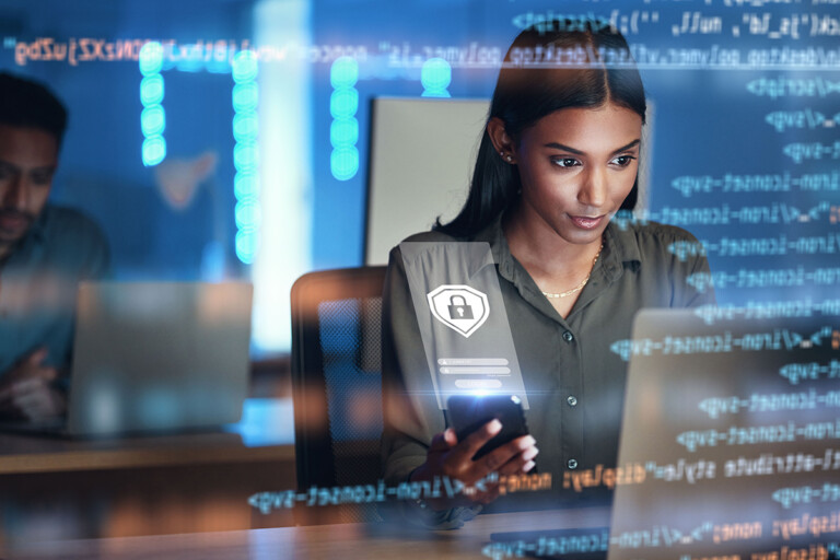 looking at cybersecurity dashboard