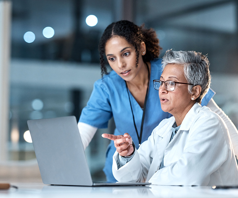 colleagues working together in healthcare