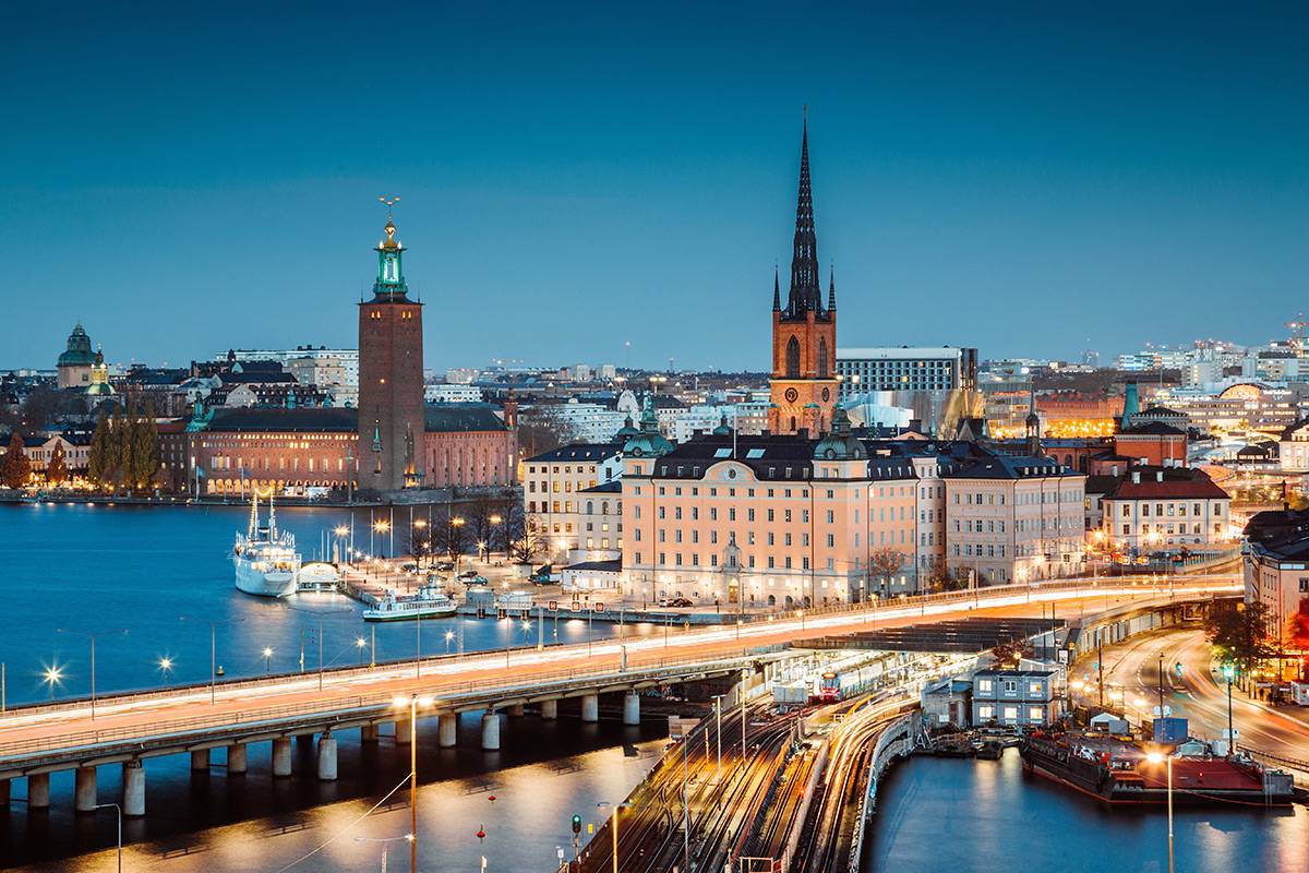 stockholm sweden at night